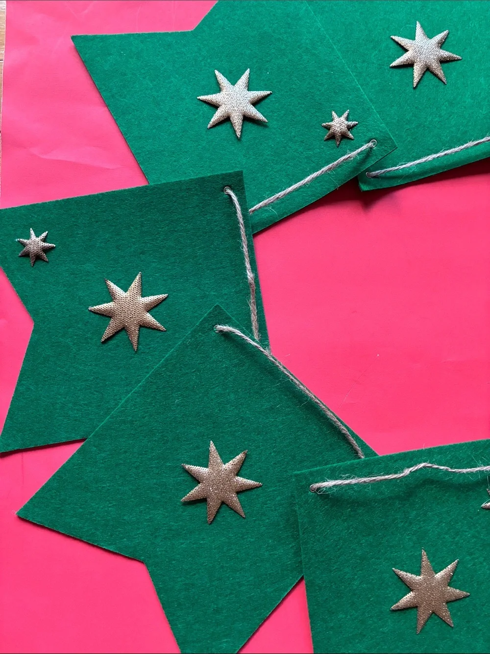 Minimalist Golden Star Garland